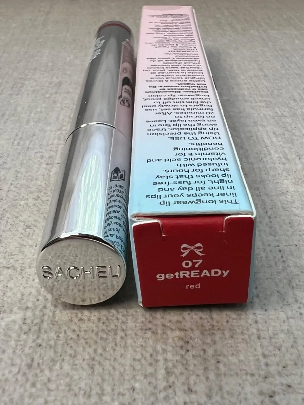 ❤️3 for $25❤️ SACHEU Peel Off Lip Liner STAY-N in 07 getREDy